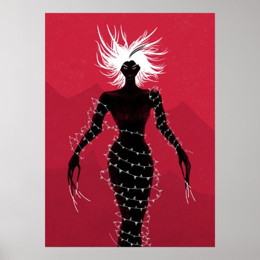 Horror Demon Girl Witchy Goth Poster (Vorne)
