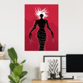 Horror Demon Girl Witchy Goth Poster (Heimbüro)