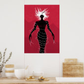 Horror Demon Girl Witchy Goth Poster (Küche)