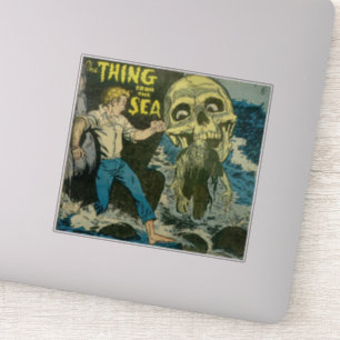Horror der 1980er Jahre Vintage Comicen für Comic- Aufkleber