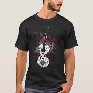 Horror E-Gitarre Metal Rock Musik Tod Goth T-Shirt