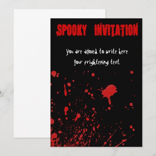 Horror Einladung (Vorne/Hinten)