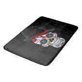 Horror-eleganter Schädel Badematte (Schrägansicht)