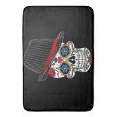 Horror-eleganter Schädel Badematte (Vorderseite Vertikal)