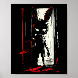 Horror Evil Bunny Rabbit Slasher Creepy Door Alt G Poster