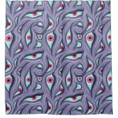 Horror Evil Eyes Lila Pastel Goth Duschvorhang (Vorderseite)