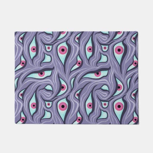 Horror Evil Eyes Lila Pastel Goth Fußmatte (Vorderseite)