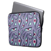 Horror Evil Eyes Lila Pastel Goth Laptopschutzhülle (Vorderseite Links)