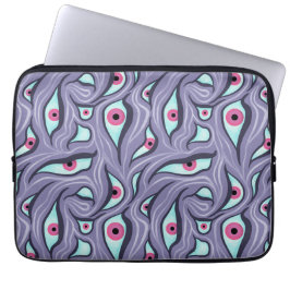 Horror Evil Eyes Lila Pastel Goth Laptopschutzhülle