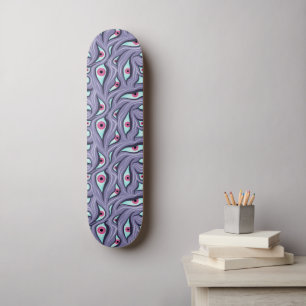 Horror Evil Eyes Lila Pastel Goth Skateboard