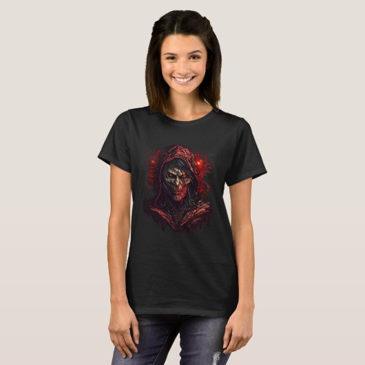 Horror Evil Mage Nightmare Scary Terrifying Hallow T-Shirt (Vorne ganz)