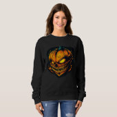 Horror Evil Pumpkin Nightmare Scary Terrifying Hal Sweatshirt (Vorne ganz)