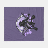 Horror Eye Goth Creepy Weiblich Lila Fleecedecke (Vorderseite (Horizontal))