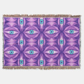 Horror Eye Muster Lila Creepy Witchy Goth Decke (Vorderseite)