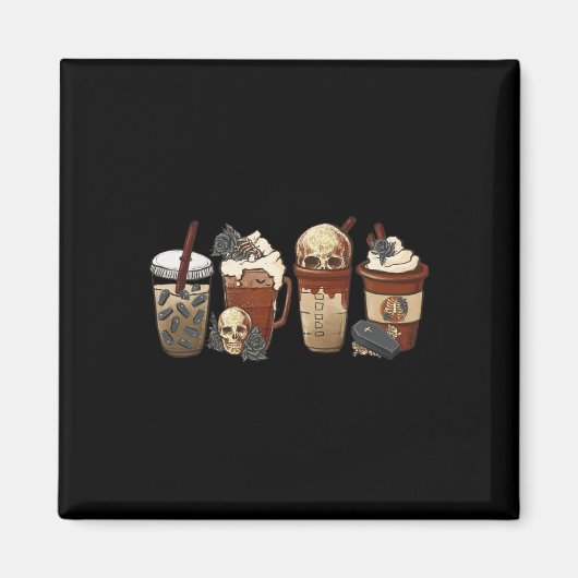 Horror Fall Kaffeekürbis Gewürz latte Eiswürze Hal Magnet (Vorne)
