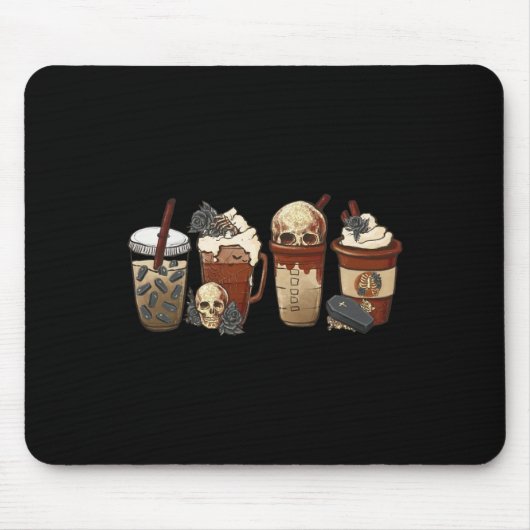Horror Fall Kaffeekürbis Gewürz latte Eiswürze Hal Mousepad (Vorne)
