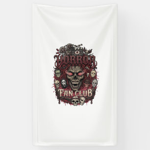 Horror-Fan-Club Halloween-Dämonengesicht Totenköpf Banner