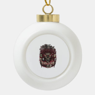 Horror Fan Club Halloween Dämonengesicht Totenköpf Keramik Kugel-Ornament
