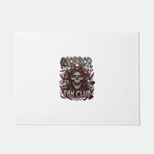Horror Fan Club Halloween Schreiender Schädel Rote Fußmatte