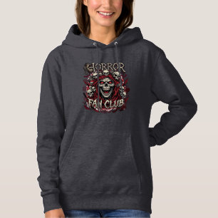 Horror Fan Club Halloween Schreiender Schädel Rote Hoodie
