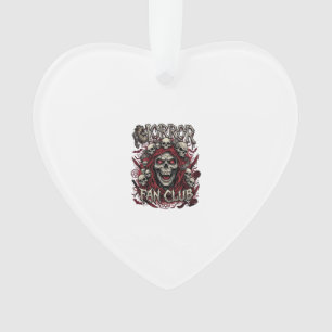 Horror Fan Club Halloween Schreiender Schädel Rote Ornament
