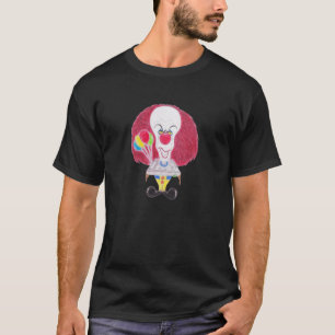 Horror-Film-Clown-Karikatur, die T - Shirt