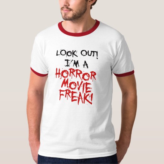 Horror-Film-Freak T-Shirt (Vorderseite)