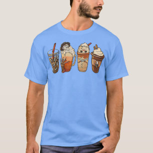 Horror Film und Kaffee Halloween Spooky Saison Co T-Shirt