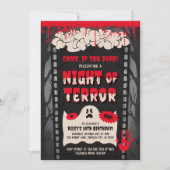 Horror Filmabend Film Erwachsene Halloween-Party Einladung (Vorderseite)
