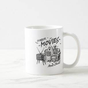 Horror-Filme und Chill Halloween-Themengrafik F Kaffeetasse