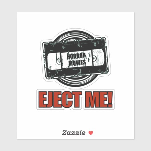 Horror Filme VHS Auswerfen Ich! Aufkleber (Blatt)