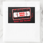 Horror-Filme - Videokassette passt Ihre Sendungsve Rechteckiger Aufkleber (Tasche)