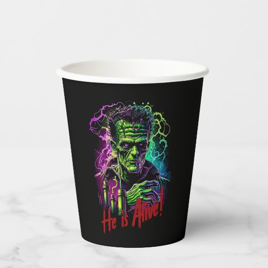 Horror Frankenstein Monster, Halloween Pappbecher (Vorderseite)
