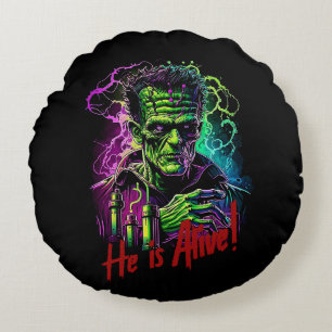 Horror Frankenstein Monster, Halloween Rundes Kissen