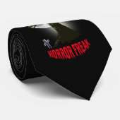 Horror Freak Halloween Schwarze Krawatte (Gerollt)
