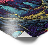 Horror Friedhof Fotodruck (Ecke)