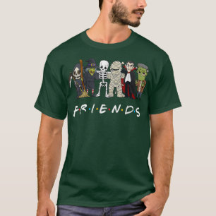 Horror Friends Skeleton Zombie Pumpkin Mummy Hallo T-Shirt