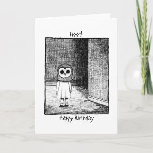 Horror Geburtstag Beängstigend Creepy Weiß Goth Da Karte