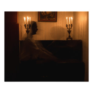 Horror Geister im Zimmer. Tanzpärchen Fotodruck
