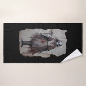 Horror Geschenk Zombie Goth Gothic Vodoo Puppe Badehandtuch (Badehandtuch)