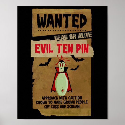 Horror Gewollt Tote oder Lebendige Böse 10 Button Poster (Vorne)