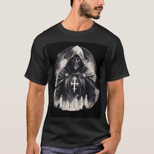 Horror Ghost Spine Chilling Design T-Shirt (Vorderseite)