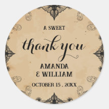 Horror gothic Danke Hochzeit Vintag cool