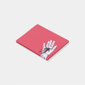 Horror Gothic Hand Biting Blume Monster Macab Art Post-it Klebezettel (angewinkelt)