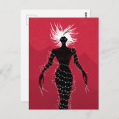 Horror Gothic Macabre Creepy Demon Woman Postkarte (Vorne/Hinten)