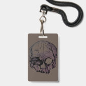 Horror Gothic Skull Halloween Kostüm Party VIP  Ausweis (Rückseite mit Lanyard)
