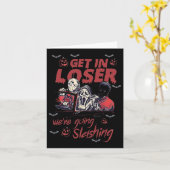 Horror Halloween Charakter in Loser werden wir geh Karte (Gelbe Blume)