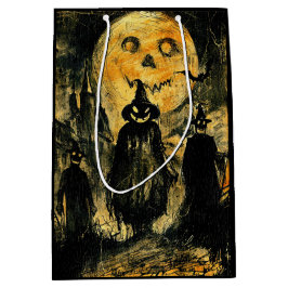 Horror Halloween Kürbislaterne Spooky Jahreszeit Mittlere Geschenktüte