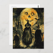 Horror Halloween Kürbislaterne Spooky Jahreszeit Postkarte (Vorne/Hinten)