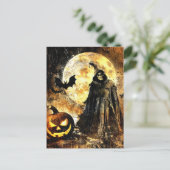 Horror Halloween Kürbislaterne Spooky Jahreszeit Postkarte (Stehend Vorderseite)